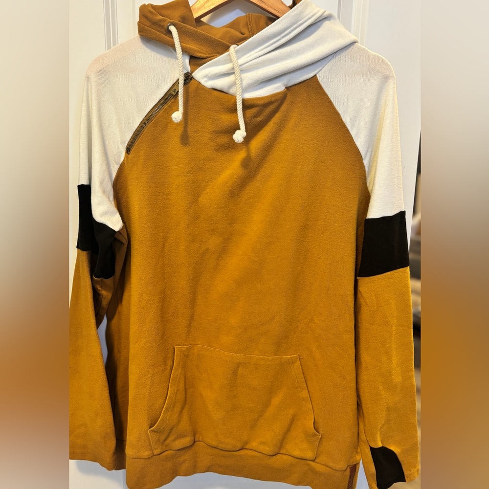 Ampersand Ave doublehood light hoodie